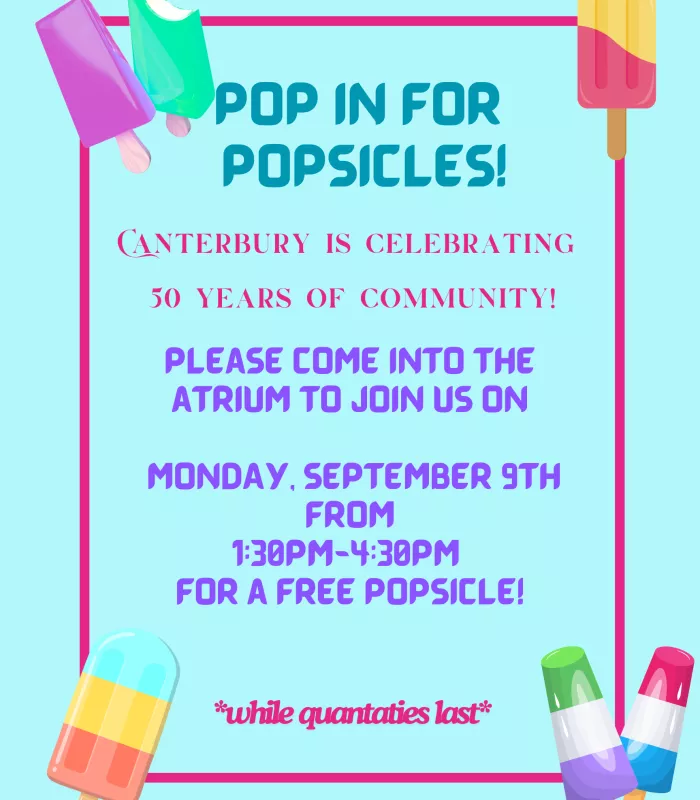 Pop in for Popsicles