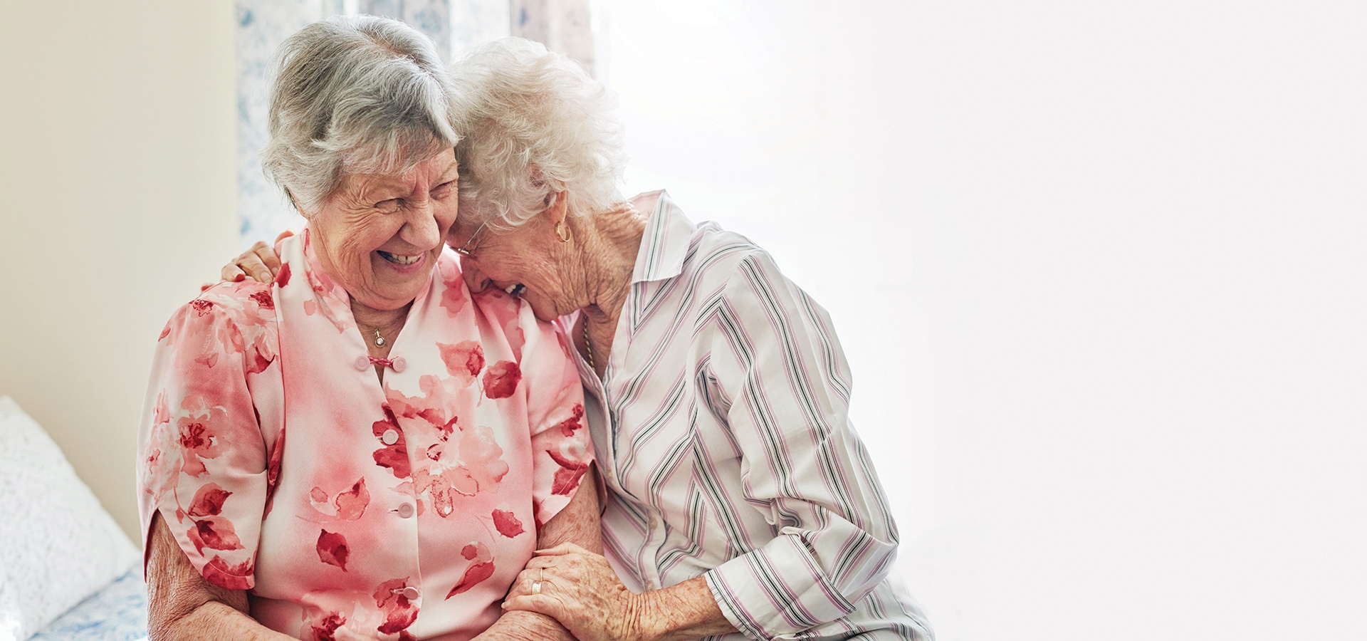 Ladies hugging